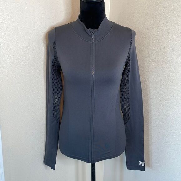 PINK grey athletic mesh jacket - Picture 2 of 8